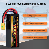 Batería Lipo DEFNOCO de Alto Voltaje 9000mAh 6S 22.8V 70C, Batería Ligera para Drones FPV RC UAV
