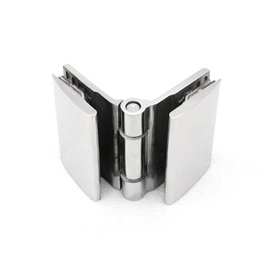 Arno Stainless Steel <b>Hinges</b> 180 Degrees Thickened Glass Door <b>Folding</b> Hardware Bathroom Use Easy Installation - Product Image 1