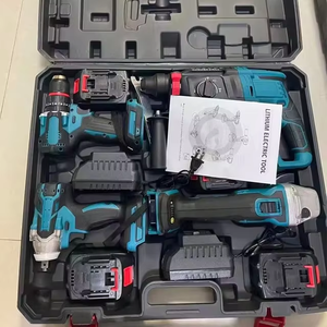 Kit <span class=keywords><strong>de</strong></span> <span class=keywords><strong>Herramientas</strong></span> Inalámbricas Profesionales 4 en 1 con Estuche Rígido, Personalizable OEM, Garantía <span class=keywords><strong>de</strong></span> 2 Años para Construcción Industrial - Product Image 1