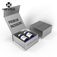 Boîte d'emballage rigide à fermeture magnétique pour flacon, coffret cadeau de luxe pour sérum cosmétique avec insert en mousse, conception personnalisée OEM