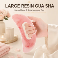 Grande Planche Gua Sha en Résine Acrylique, Grattoir Facial, Masseur Corporel, Logo Personnalisé, Fournitures de Beauté SPA pour Lifting du Visage et Soins Anti-Poches