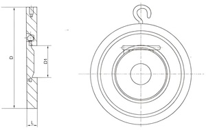 Thép đúc thép không gỉ Đĩa đơn Wafer loại <span class=keywords><strong>Swing</strong></span> kiểm tra van đôi đĩa không trở lại van mùa xuân kiểm tra van - Product Image 4