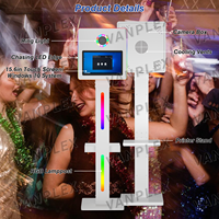 Cabina de Fotos con Pantalla Táctil Espejo de 15.6 Pulgadas, Modelo 2026 |   Espejo Mágico para Bodas |   Compatible con DSLR + Impresión Instantánea + Wi-Fi