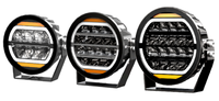 9 pouces 200W rond Led antibrouillard blanc ambre DRL Spot Beam Offroad Work Light 12V Driving Fog Lamps pour Jeep Truck ATV UTV SUV