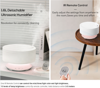 Humidificateur diffuseur d'huiles essentielles avec ce rohs lampe de table diffuseur de lumière humidificateur pour diffuseur d'huiles essentielles humidificateur