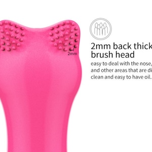 Mini brosse nettoyante faciale en silicone, brosse vibrante pour le visage, nettoyage en profondeur, brosses de nettoyage en forme d'oreilles de chat - Product Image 5
