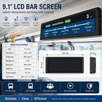 Pantalla Ultra Ancha de 9.1 Pulgadas para Señalización Digital en Pasillos de Tiendas de Abarrotes, Módulo de Pantalla LCD Estirada Tipo Barra