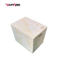 Caja pliométrica de madera con Logo personalizado, caja Plyo de madera para ejercicios de salto, venta al por mayor de fábrica