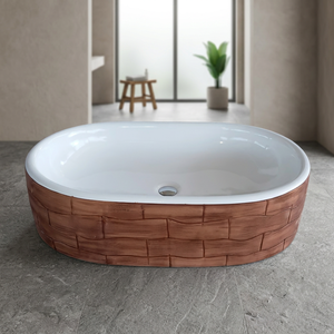 Lavabo de salle de bain en céramique noir, moderne et luxueux, pour hôtel, vasque rectangulaire à poser sur comptoir, sanitaires. - Product Image 2