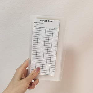 Raccoglitore economico personale in plastica trasparente satinato A6 custodia per risparmio di denaro - Product Image 4