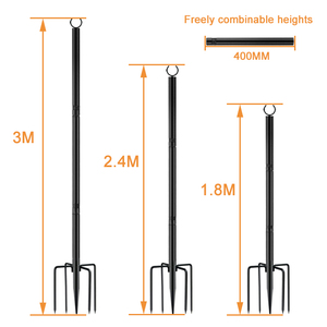 Poteaux d'<span class=keywords><strong>éclairage</strong></span> décoratifs de vacances, lampadaires de jardin extérieurs, utilisés pour accrocher des guirlandes lumineuses colorées dans la <span class=keywords><strong>terrasse</strong></span> de l'arrière-cour - Product Image 3