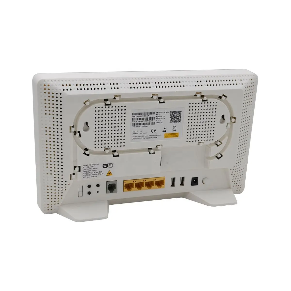 Yepyeni orijinal G-140W-C 4GE + 1TEL + 2USB + 2.4G & 5G Dualband ONU GPON FTTH ONU G-140W-C