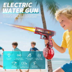 Pistola de Agua Eléctrica Transparente 2026 para Niños, <span class=keywords><strong>Mini</strong></span> Pistola de Agua Automática con Luz para Playa, Piscina y Exteriores en Verano - Product Image 4