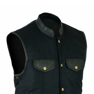 Gilet en cuir décontracté personnalisé pour homme, hiver, 100% haute qualité, respirant, séchage rapide, col montant, poches, vêtement d'extérieur, service OEM - Product Image 4