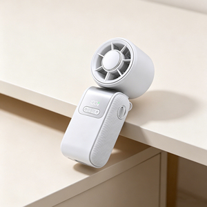 <b>Usb</b> Rechargeable <b>Mini</b> Pocket Semiconductor Cooling 100 Gear Adjustable Turbo High Speed Handheld <b>Fan</b> Led Digital Display - Product Image 1