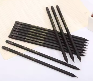 ดินสอไม้สีดำคุณภาพสูงแบบกำหนดเองพร้อมยางลบสำหรับเด็ก มาตรฐาน OEM - Product Image 2