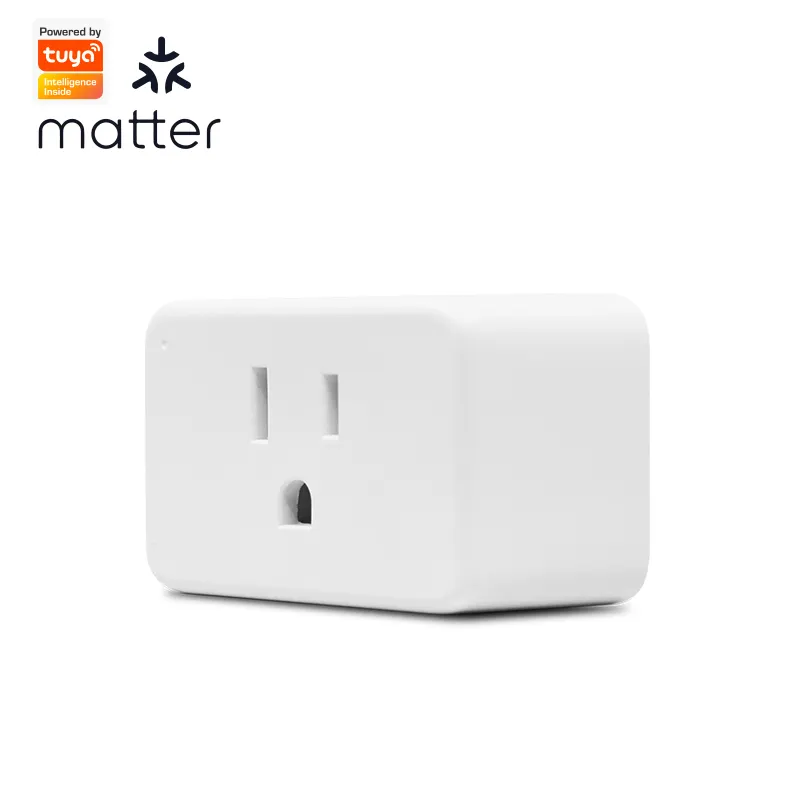 Tuya Matter/5GHz/2.4GHz WiFi Tuya Smart Plug US Controle Remoto 10A Tuya Mini Tomada Inteligente WiFi Plug