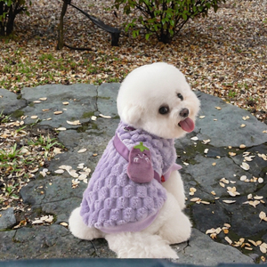 Chaleco de Forro Polar para Perros y Gatos, Diseño de Animales, Color Morado, para Invierno/Primavera, Marca Dream House Pet - Product Image 3