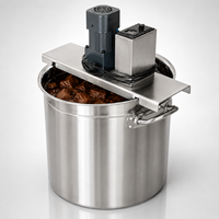 Marmite de cuisson industrielle en acier inoxydable avec agitateur pour viande (poulet, canard, bœuf)