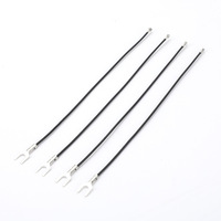 Harness Kabel Terminal Spade Tipe U dengan Terminal Crimp Betina Kabel Jumper Hitam Tunggal untuk Pengkabelan Internal Pengontrol Papan PCB