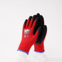 Gants enduits froissés en latex naturel Doublure en tricot de coton CE EN388 Gants de sécurité industrielle à paume texturée antidérapante