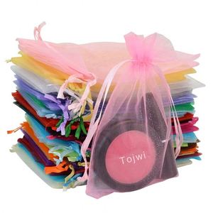 Sacs en organza, pochettes en organza avec cordon de serrage en satin, sacs cadeaux pour mariage et fêtes - Product Image 1