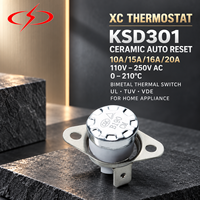 Thermostat XC KSD301 en céramique à réinitialisation automatique 15A/16A/20A 110V-250V AC -230°C Interrupteur thermique bimétallique TUV VDE pour