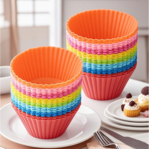 Silicone tái sử dụng Baking cup không dính cấp thực phẩm Silicone khuôn DIY <span class=keywords><strong>cupcake</strong></span> lót <span class=keywords><strong>Muffin</strong></span> cup khuôn - Product Image 2