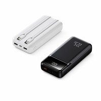 Batterie externe 20000mAh 22.5W avec double câble, batterie Li-Polymère Type-C portable haute capacité pour les voyages