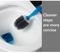 Masthome Nouveau distributeur de savon de toilette et brosse de nettoyage WC en silicone TPR