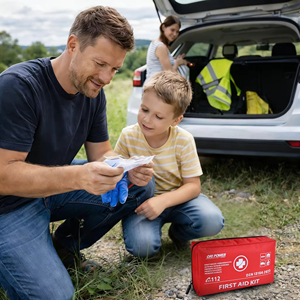 Trousse de premiers secours automobile ORI-POWER conforme à la norme DIN 13164:2022 avec service de dédouanement et livraison porte-à-porte pour des ventes sécurisées - Product Image 4