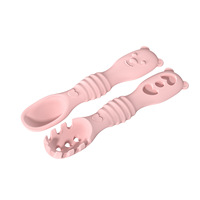 Nouveaux produits d'alimentation pour bébés, vaisselle pour enfants, cuillère en silicone souple de qualité alimentaire sans BPA, ensemble de cuillères pour bébés