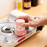 Brosse de nettoyage automatique de cuisine innovante avec distributeur de savon à pression pour casseroles, poêles et éviers