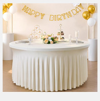 Nappe de table en polyester unie, épaisse, anti-poussière, style européen et américain, universelle quatre saisons, pour table à manger, résistante au soleil