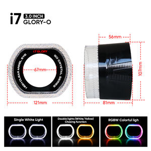 Oferta Especial: Ojos <span class=keywords><strong>de</strong></span> Ángel 5D <span class=keywords><strong>de</strong></span> 3.0 Pulgadas, Bi-<span class=keywords><strong>LED</strong></span>, 12V, Proyector, Máscara Halo, Anillo WRGB, DRL RGB con Función Switchback - Product Image 5