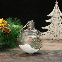 Boule lumineuse LED transparente créative DIY de haute qualité pour décoration de sapin de Noël et d'anniversaire