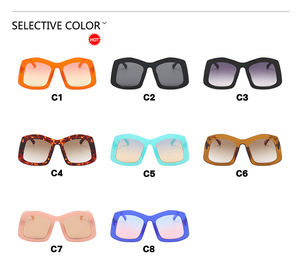 Audaz diseñador femenino hombres diseño nuevo diseño de <span class=keywords><strong>Sol</strong></span> para mujeres pedir gafas en línea de gran tamaño marco grande gafas de <span class=keywords><strong>sol</strong></span> cuadradas para mujeres - Product Image 6
