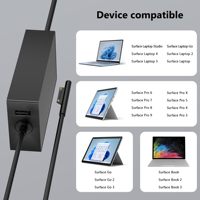 Chargeur pour ordinateur portable Surface Book 3 127W compatible avec Microsoft Book 1,2, Laptop Studio 1, Windows Laptop Pro 102W