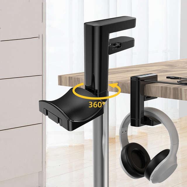 Free Logo Custom Usb Charging Port Hub Headphone Holder Headset Stand Headphone Display Hanger