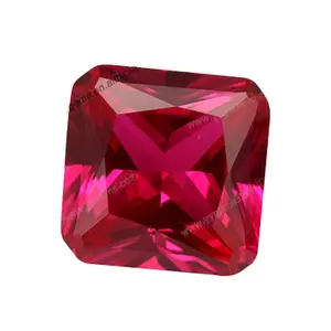 Wholesale Square Shape Precious Ruby Stone Corundum Filled Ruby Prices