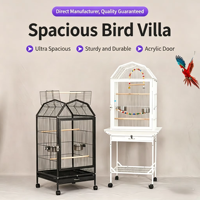 Système d'aviarium modulaire extensible en fer forgé de grande taille, personnalisé pour les éleveurs et les animaleries (vente en gros)