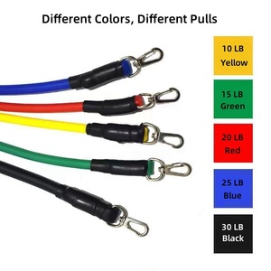 11 pz Set RTS 100 LBS TPE Logo personalizzato formazione tonificante uomini cinturini alla caviglia braccio <span class=keywords><strong>gambe</strong></span> esercizio tubo di resistenza fasce <span class=keywords><strong>con</strong></span> manici in schiuma - Product Image 4