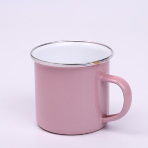 Tazza smaltata a sublimazione vuota da campeggio con <span class=keywords><strong>smalto</strong></span> alto 15 once bruciato ad alta temperatura con manico - Product Image 4