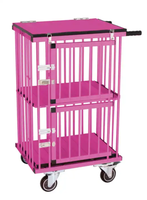 USMILEPET – Nouvelle conception de chariot de transport pour animaux à double étage, directement de l'usine, pour expositions canines, cage en aluminium personnalisable en couleur