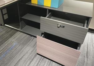 Diousnew thương mại bền hiện đại sang trọng Ergonomic điều hành bảng văn phòng Modular Máy Trạm máy tính bàn bảng với ngăn kéo - Product Image 5