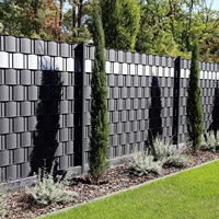 Bande de protection de la vue en PVC rigide pour clôture de jardin, installation facile, 19 cm x 2,53 m, 10 pièces, 26 m, écran de clôture