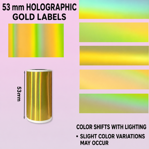 Rouleau de papier d'impression holographique miniature pour imprimantes portables HD, étiquettes rectangulaires synthétiques compatibles laser pour cadeaux et artisanat - Product Image 3