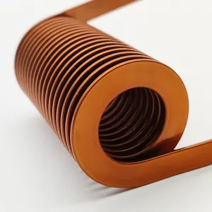 Bobina de enrolamento de cobre esmaltado helicoidal de fio plano de revestimento de alta qualidade para indutor