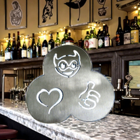 Filtre à café en métal rond en forme de sourire, promotion