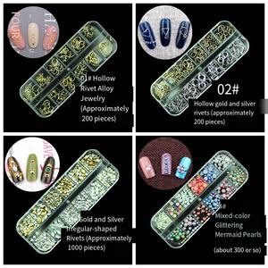 SunelPort Joyería para <span class=keywords><strong>Uñas</strong></span>, Diamantes de Imitación Transparentes de Gelatina con Diseño de Dibujos Animados, Diamantes Negros, 12 Cajas, 2/3/4 mm, Perlas Blancas con Parte Posterior Plana, SP-205, Simple - Product Image 4
